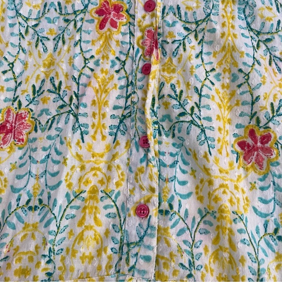 Modaposa Multicolored Dress Womens Small Button Front Boho - Picture 6 of 11